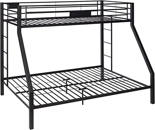 Harper & Bright Designs Twin Xl Over Queen Bunk Beds For Adults, Heavy-Duty Thicken Metal Bunk Bed Frame With 2 Ladders For Kids Boys Girls Teens,Black #TOP4