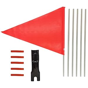 Orange Kinderfahrrad Sicherheitswimpel Fahrradwimpel Fahrradfahne Wimpelstange Sicherheitswimpel Verstellbare Kinderfahrradfahne Für Laufrad, Fahrrad Sicherheitsflagge mit Befestigungswinkel 180cm