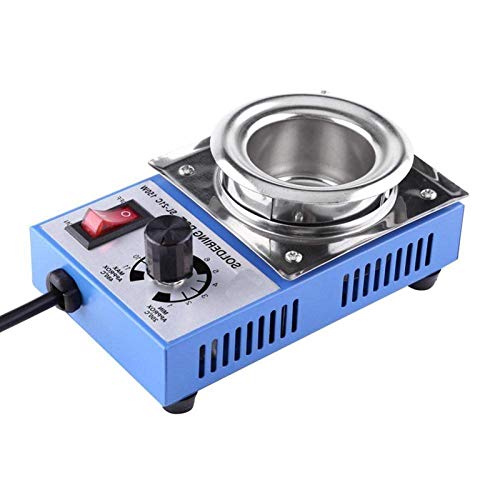 Soldering 100W 150W 250W 300W Solder Pot Soldering Desoldering Bath Titanium Plate 38mm 50mm 80mm 100mm 50-520 Degree 220V - (Color: ST-21C-150W)