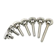 M6x70mm 4pcs Knurled Thumb Screws Stainless Steel Hand Knurl Step High Head Hand Tighten Adjust Screw