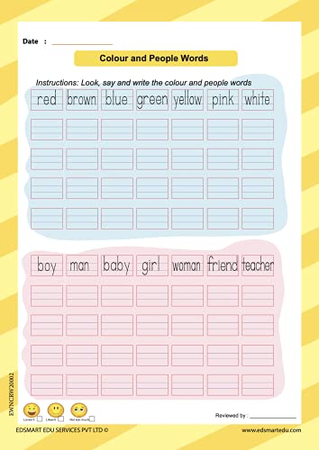 Image of Edsmart English Word Writing & Sentence Writing Books Set For Kids Of 3-5 Years Old | 2 Books - A4 Size | Best Kids Writing Book | Teaches Tracing Book, Sight Words, Cvc Wordssentence Writing Book