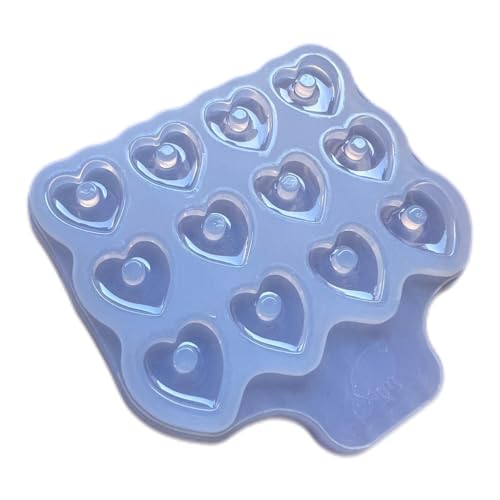 Moule silicone résine UV époxy petit cœur 15mm inclusion fleurs séchées