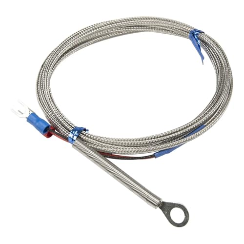 Termopar KEJ de 2m con cabezal de anillo para medir temperatura en metal