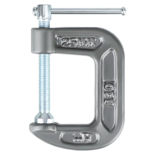 Image of Olympia Tools Heavy Duty Cast Iron C-Clamps with 1-Inch Jaw Opening and 1-Inch Throat, 6 Pack