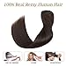 MY-LADY 10 inch Double Weft 100% Remy Human Hair Clip in Extensions Grade 7A Quality Full Head Thick Short Soft Silky Straight 8pcs 18clips for Women Beauty 110g #2 Dark Brown