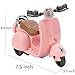 NixusHep Drca00 Scooter for Labubu, Scooter Toy with Light and Music, Have a Seat for Labubu Accessories, Mini Electric Doll Scooter Interactive Decor Desktop Ornaments (Pink)