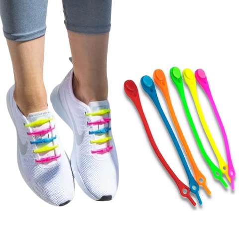 Cadarços Silicone Cadarço 12 unidades Colorido Cores Elásticos