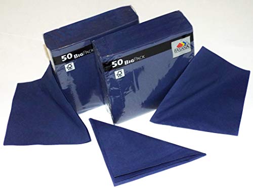 100 tovaglioli di carta FASANA - 3 strati - Blu