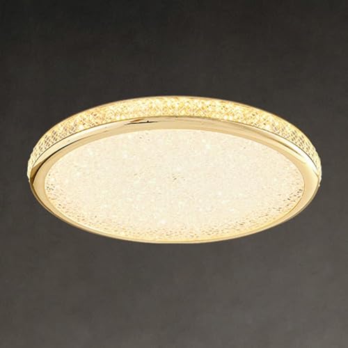 Suspension LED îlot de cuisine, plafonnier circulaire et lustre suspendu doré
