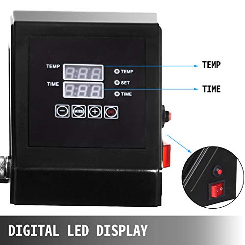 VEVOR Heat Press 12 X 15 Inch Heat Press Machine 5 in 1 Digital Multifunctional Sublimation T-Shirt Heat Press Machine for T Shirts Hat Mug Cap Plate