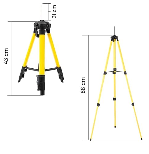 Miniatura 9 de Retoo Trípode Para Láser, Nivelador Y Línea Láser, Ajustable, 5 8 Rosca, 43-113 Cm Altura De Trabajo, Aluminio