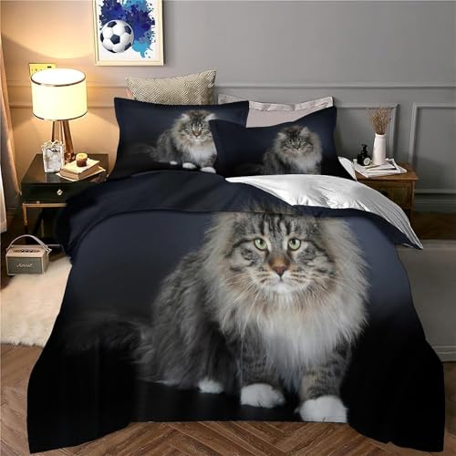 Parure de lit chat 3D respirante, la solution contre les allergies en microfibre résistante - 6
