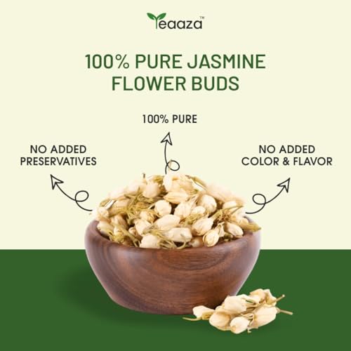 Image of Teaaza Jasmine Tea | 100gm-100 Cups, Promotes Good Sleep, Stress Relief | Improves Immunity | Soothing Tea for Relaxation | For Glowing Skin | Jasmine green tea loose