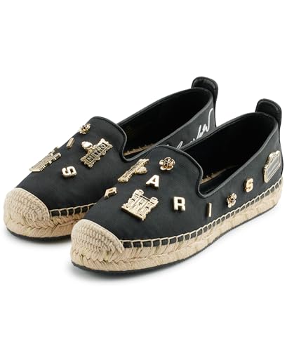 Image of Karl Lagerfeld Women's Michaela Slip on Espadrille Sandal with Pins