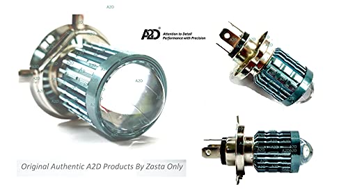 Image of A2D 8398 12V / Led Full Cobe H4 / HS1 Bike LED Headlight Bulb Replacement Yellow-White for TVS Phoenix