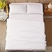 SONORO KATE Bed Sheet Set Super Soft Microfiber 1800 Thread Count Luxury Egyptian Sheets 18-Inch Deep Pocket Wrinkle and Hypoallergenic-4 Piece(King White)