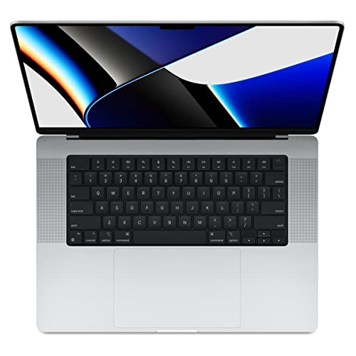 Image of Apple Late 2021 MacBook Pro with Apple M1 Pro chip, 16-inch, 16GB RAM, 512GB SSD, Silver (Renewed)