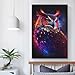 QBIREX Poster mit Eulenmotiv, Leinwandbild, Wandkunst, Bild, Heimdekoration, Druck f&uuml;r Schlafzimmer, Wohnzimmer, Geschenke von Kindern, 20 x 30 cm