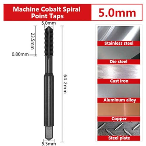 Taraud en spirale acier inoxydable pour taraudage M5