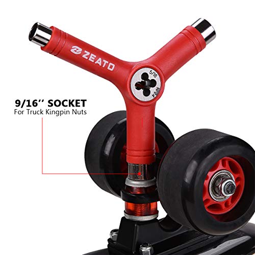 image for Zeato All-In-One Skate Tools Multi-function Portable Skateboard Y Tool