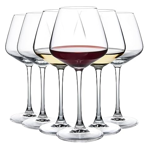 UMEIED Red Wine Glasses Set (15 Oz, Set of 6), Burgundy Wine Glasses Long Stemmed Crystal Clear Wine Glasses, Perfect for Wine Tasting, Anniversary, Wedding, Party and Home Cover