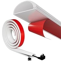 Kabelkanal Weiß Selbstklebend Flexibel,Kabelschacht Weiss,Kabelkanal TV Wand,Kabel Verstecken Kanal Halbrund Kabelabdeckung,Kabelkanäle Wand,Kabelleiste Kabeltunnel rund,Cable Hider,1M