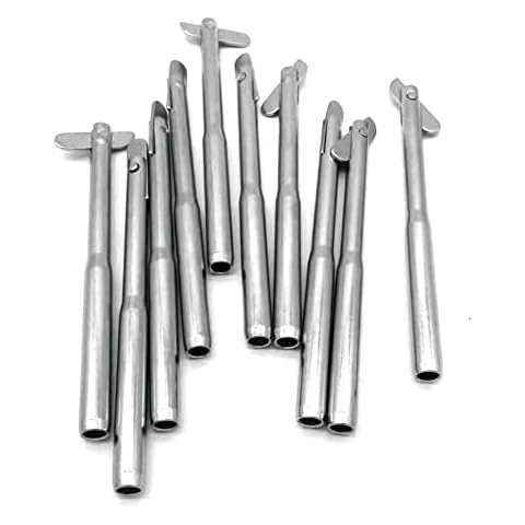 JY-MARINE Stainless Steel 316 Drop Pin Hand Swage Stud for 3/16" Cable Railing-10 Pc Cover