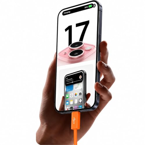 Image of Abysssea USB A to USB C Cable (USB A to USB C (for 17 /16 /15), Orange, 3.3FT)