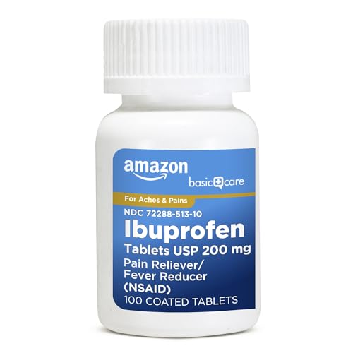 Amazon Basic Care Ibuprofen Tablets 200 mg, Pain Reliever/Fever Reducer, NSAID for Backache, Menstrual Pain, Arthritis, 100 Count (Packaging may vary) - image 6