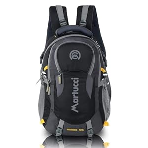 Martucci Hammer Unisex Nylon 45 L Reflector Travel Backpack Water Resistant Slim Durable Fits Up to 17.3 Inch