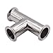 DERNORD Clamp Tee 3 Way Stainless Steel 304 Sanitary Fitting Fits 1.5