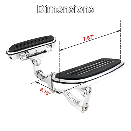 Vastmt Motorcycle Streamliner Passenger Floorboards With Adjustable Bracket, Streamliner Passenger Footboard Mount Kit Fit For Harley Touring Road King Road Glide Street Glide Electra Glide 1993-2022 #TOP5