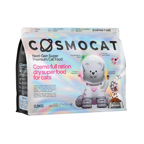 COSMOCAT Dry Cat Food Duck & Probiotic for Sterilized Cats with Hypoallergenic E-Protein (0.8 kg)