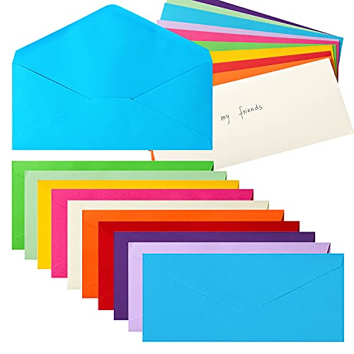 50 Pack #10 Business Envelopes Standard V Flap Invoices Envelopes for Office Checks, Business Letterhead, Letter Mailing…
