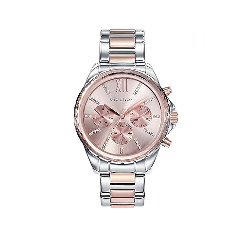 Viceroy 40930-73 - Reloj Cuarzo para Mujer, Correa de acero inoxidable, color Oro Rosa