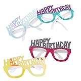 Alles Gute zum Geburtstag Sonnenbrillen-Partyglas-Abendkleid.