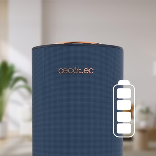 Cecotec Humidificateur Ultrasonique avec Diffuseur d'Arômes 10ml PureAroma 3000 Navy Sound. Haut-parleur Bluetooth, Charge Sans Fil, Minuterie 8h, 3Modes de Vapeur, Lumière Couleurs LED, Aromathérapie