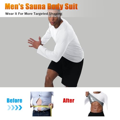 Camisa de sauna para hombre que elimina la retención de líquidos 4