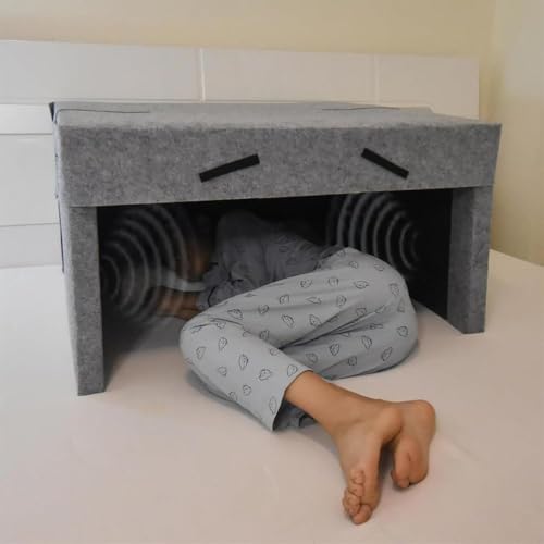 Tenda oscurante per dormire, in cotone, insonorizzata, design pieghevole con altoparlanti integrati, a prova di luce e ventilazione, aiuto multifunzionale per dormire