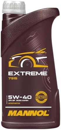 MANNOL 7915 EXTREME (1L) SAE 5W-40 ACEA A3/B4 JASO MA2 API SP ESTER CONTAINING SYNTHETIC ENGINE OIL FOR PETROL AND DIESEL ENGINES OF CARS IMPORTED FROM GERMANY (1, 1L)