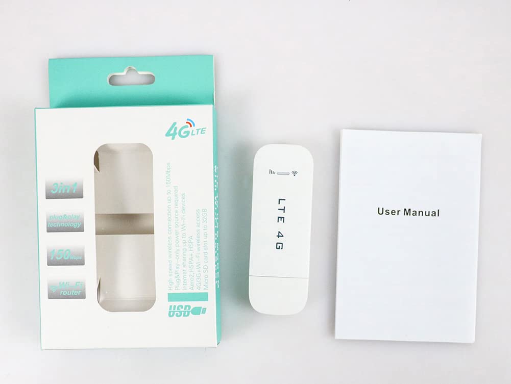 Adaptador de red USB WiFi Dongle 4G LTE USB Network Adapter Mini WLAN Hotspot - Blanco