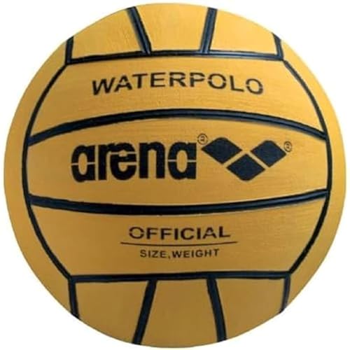 Arena 0000095202-039 Balón de Waterpolo, Hombre, Amarillo (Negro), Universal