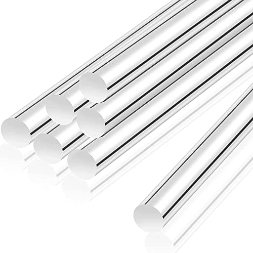 Image of 12 Inch Acrylic Dowel Rods for DIY Crafts - 0.75 Inch Diameter Clear Round Rods for Plant Stakes, Curtain Pulls, Retaining and Shower Rods (3)