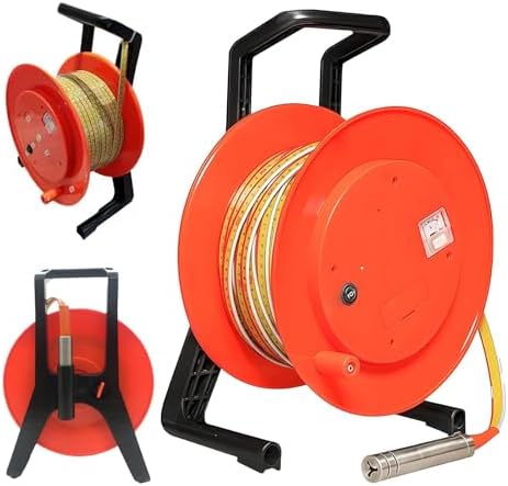 Portable Groundwater Level Measuring Instrument, 20m Water Depth Gauge with Stainless Steel Probe, Visual Alarm & Steel Ruler for Accurate Field Measurements