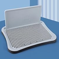 Spatwaterdicht Hondentoilet met Wand, Mesh Plaspadhouder voor Honden, met Afneembare Paal, Gemakkelijk Schoon te Maken (Color : Blue gray Spatwaterdicht Hondentoilet met Wand, Mesh Plaspadhouder voor Honden, met Afneembare Paal, Gemakkelijk Schoon te Maken (Color : Blue gray