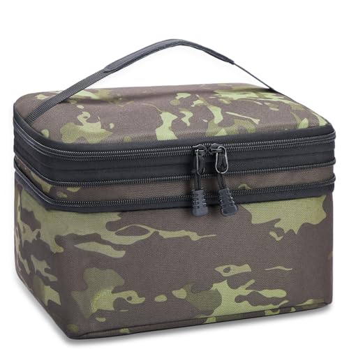 Bolsa nevera nevera portatil pequeña - bolsa Termica Porta Alimentos,Bolsa Nevera Expansible,Impermeable Prueba de Fugas Isotermica Nevera Portatil, Bolsa Comida Trabajo Exterior Playa,Camuflaje Negro