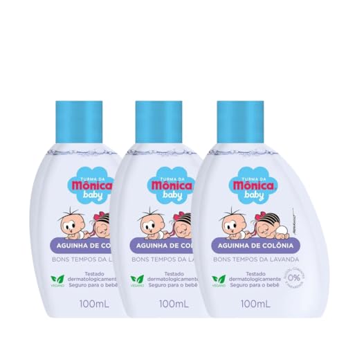Kit com 3 Uni Aguinha de Colônia Infantil Turma da Mônica Baby 100ml Lavanda