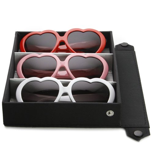 Image of zeroUV Oversized Heart Shaped Sunglasses UV400 Cute Trendy Love Fashion Eyewear for Women 52mm