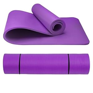 Yoga Mat Unisex Non-Slip Thick Foam Fitness Exercise Mat (10mm) Comes with Carrying Strap Lightweight Home Gym Workout Equipment for Yoga, Pilates, Stretching, Gymnastics Training & Camping