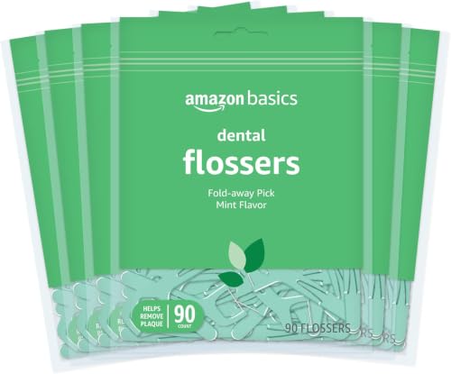 Image of Amazon Basics Mint Dental Flosses, 540 Count, 90 Count (Pack of 72)